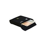 Woxter Lector Dni Combo - Lector DNI electrónico 3.0 y 4.0, Compatible con Las Tarjetas Smart Cards o Tarjetas Inteligentes, con 3 Ranuras para Tarjetas, Color Negro