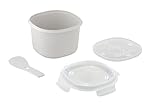 CARE + PROTECT Olla para arroz y cereales para microondas, recipiente ideal para cocinar al vapor, servir y almacenar, sin BPA, 2,7 l, para hasta 4 personas