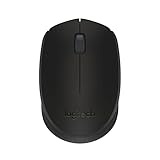 Logitech M171 Ratón inalámbrico para PC, Mac, portátil, 2,4 GHz con minireceptor USB, seguimiento óptico, duración batería 12 meses, ambidiestro, Negro