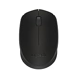 Logitech M171 Ratón inalámbrico para PC, Mac, portátil, 2,4 GHz con minireceptor USB, seguimiento óptico, duración batería 12 meses, ambidiestro, Negro