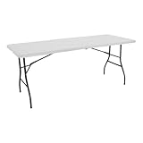 THINIA HOME Mesa Catering Plegable Portátil Rectangular 180 cm Mesa Multiusos: Camping, Eventos en Espacios Exteriores o Interiores | Mesa Resina y Patas Acero | 4-6 Personas y Carga de 150kg