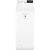 Electrolux EN6T4722NF Lavadora de Carga Superior 7Kg, 1200 rpm, Libre Instalación, Tecnología SensiCare, Función TimeSave, Inicio en Diferido, Programa Antialergias, Display LCD, Blanco, Clase A