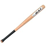 Tradineur - Bate de béisbol de madera, agarre antideslizante, prácticas, entranamientos, deporte, aire libre, adolescentes, adultos, 72 cm