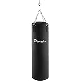 TecTake Saco de Boxeo 25kg Lleno Saco de Arena con suspensión Robusta de Cadena | Altura 105cm