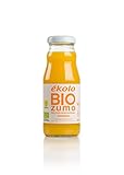 EKOLO Zumo De Naranja Ecológico, 100% Exprimido, 12 Botellas * 200Ml 2400 ml