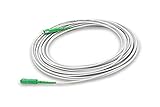 PRENDELUZ Cable Fibra ÓPTICA Universal - Color Blanco SC/APC a SC/APC monomodo simplex 9/125, Compatible con Orange, Movistar, Vodafone, Jazztel. (15 Metros)