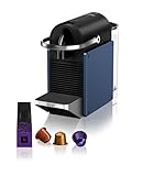 Nespresso De'Longhi Pixie EN127.BL, Máquina de Café en Cápsulas, Espresso y Café Lungo, Modo ECO, Diseño Compacto, Sistema de Presión de 19 Bares, Pack de Bienvenida Incluido, 1260W, Blue