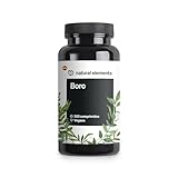 Boro puro – alta dosificación de 3 mg de boro por comprimido – 365 comprimidos – vegano, natural – producido en Alemania y probado con cuidado en laboratorio