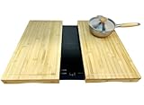 Cubre Vitrocerámica E induccion, Juego de 2 Tablas de Cortar de Madera Bambú Natural nórdica de 56x54x4 cm, Protector de vitrocerámica Salvaencimeras