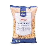 Aros y Tiras de Maíz METRO Chef – 750g y 1kg | Sabor Barbacoa y Clásico | Crujientes y Sabrosos, Ideales para Aperitivos y Fiestas (1 BOLSA, Tiras de maiz barbacoa 1Kg)