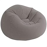 Intex Beanless Bag Silla Mueble Inflable - Puf, 1,14m x 1,14m x 71cm, Gris