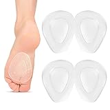 TSHAOUN 2 Pares almohadilla metatarsal Almohadillas redondas amortiguadoras para el metatarso, cojín de pie almohadillas de talón para zapatos,Plantillas de Zapatos con Tacón Alto (4 Pack)