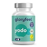 Yodo de Algas Ecológicas - 225µg Yodo Alta Dosis - 365 Tabletas - Calidad Ecológica Certificada - Yodo 100% natural de algas pardas - Función tiroidea + Hormonas - Vegano y Probado en Laboratorio