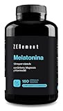 Melatonina 1,9 mg - 180 Cápsulas Veganas - con Griffonia, Magnesio y Vitamina B6 - Complemento de Melatonina Pura en altas dosis para Dormir Bien y Ayudar con el Insomnio - Zenement