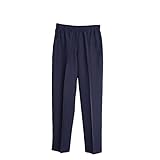 Pantalón Adaptado Hombre - Verano - Pantalon Vestir con Goma en la Cintura - Tallas Grandes - Gris/Marino/Tostado (Marino, L)