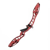 ACCMOS Tiro con Arco 25 Pulgadas Arco Riser F Interfaz H10 Arco Recurvo Riser Takedown Caza Tiro Arco Recurvo Accesorios (Red)