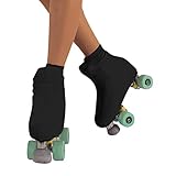 CALZITALY Cubrepatin para Niña y Mujer, Funda Patin/Skate, Professional Skating, Natural, Negro, Caramelo, 70 DEN, S, M, L, Calcetería Italiana (33-37, Negro)