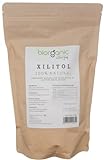 Biorganic Xilitol 1 Kg - 100% Natural - Procedente del abedul- Certificado sin MGOs - Sin gluten - Vegano. Bajo en calorías y carbohidratos. Ideal repostería. Marca española.