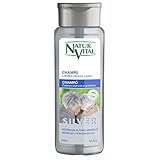 NaturVital - Champú Silver, Sin Parabenos, Natural, Cabellos Blancos y Grises, Neutralizador y Matizador de Pelo Rubio, Pigmento Azul, para Hombres y Mujeres, 250ml