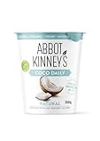 Abbot Kinney's - Yogur Vegetal de Coco - Tarrina de 400 ml - Sin Azúcar Añadido - Alto Contenido en Fibra - Yogur Ecológico Sin Gluten - Ideal Para Desayunos, Postres, Salsas y Dipear