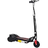 HOMCOM Patinete Scooter Eléctrico Plegable para Niños de 7-14 Años Máx. 50 kg con Velocidad MAX. 12 km/h Altura Ajustable Interruptor de Arranque y Frenos 75x36x82-93 cm Negro