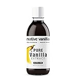 Extracto de vainilla pura - 118ml (4 oz) - Hecho de vainas de vainilla de primera calidad - Para chefs y cocina casera, hornear y hacer postres - Hecho con vainas de vainilla real