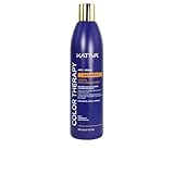 KATIVA Color Therapy Anti-Brass| Champú Matizador Azul Efecto Anti-Anaranjado 355 ml | Karité, Coco y Cítricos | Sin Sal, Sulfatos Ni Parabenos | Cabello Castaño Claro o Rubio Oscuro