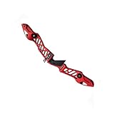 ACCMOS 25 Pulgadas Arco Recurvo Riser Universal Interfaz ILF H6 Arco Recurvo Riser Takedown Caza Tiro con Arco Accesorios para Arcos (Red)