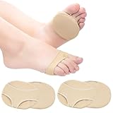 Almohadillas Metatarsianas, Pack de 4 almohadillas confort pies, Almohadillas el Antepié del Talón Alto, almohadillas reutilizables para el antepié para mujeres y hombres, prevención del dolor