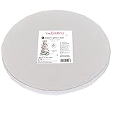 ScrapCooking – Base para Tartas Plata Ø 30 cm - Soporte Redondo Grueso – Plato Reutilizable – Cake Board Rígido para Pastel – Bandeja Redonda para Pastel – Fabricado en Europa – 5206