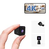 Camara Espia 4K HD Mini WiFi Oculta Cámara Espía para Ver En El Movil, Interior/Exterior Mini Cámaras De Vigilancia inalambricas Larga Duracion Spy CAM con Visión Nocturna Detección De Movimiento (XS)