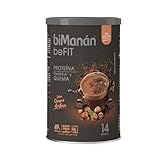 biManán - beFIT Batido Sabor Cacao y Avellanas, Bebida de Proteína para Tonificar tu Masa Muscular en Polvo, con Guaraná, Fibra, Ácido Fólico, Vitaminas y Minerales - 14 Batidos, 420 g