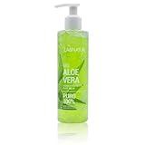 Gel Aloe Vera 100% Puro. Orgánico y Vegano. Para Cuerpo y Rostro. Hidrata, Regenera, Cicatriza, Calma, Refresca la Piel. Aftersun, Depilación, Afeitado. Rapida absorción. 250ml.