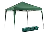 KG KITGARDEN - Carpa Plegable 3x3m para Jardín, Incluye Piquetas y Bolsa de Transporte, Verde