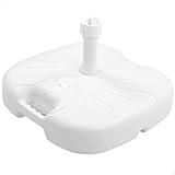 AKTIVE 61140 - Base para sombrilla, Soporte para Parasol, pie para sombrillas, Base rellenable Blanca, Medidas 45x30 cm, Resistente, Soportes para sombrillas y parasoles