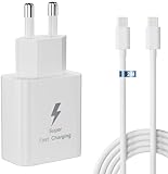 Cargador 25W USB C Carga Rápida para Samsung, Compatible con Samsung Galaxy A34 5g, A15, A25, A55 5G, A23 5G,A53 5G,A54 5G, S24, M23, M33, A14, S23 Ultra, S22, S21, A53, A33, A23, A13, M54, Cable C 2M