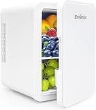 Enventor Nevera Pequeña Portátil 4L, Mini Nevera Portátil, Nevera Portátil Eléctrica 12V/220V con Funciones Frío y Calor, Mini Refrigerador para Skincare, Coche y Casa, Blanco