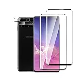 2 Piezas Vidrio Templado Protector Pantalla para Samsung Galaxy S10 Plus con 2 Piezas Protector de Lente de Cámara, 3D Cobertura Completa, Ultra HD, Anti Arañazos, Fácil Instalación