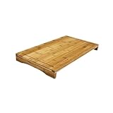 Tabla de Cortar de Cocina de Madera Bambú Multiusos, Cubre Vitrocerámica, Función de Protector de Vitrocerámica