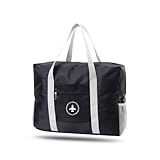 WENRENMK Ryanair - Bolsa de equipaje de mano plegable (45 x 35 x 20 cm, 31 L, para viajes largos, gimnasio, camping), Negro , Portátil y plegable