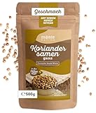 Semillas de Cilantro Monte Nativo (500g) - Cilantro semillas perfecto para Cocinar y Apoyar - Semillas Hierbas Aromáticas - Té de Cilantro - Ideal para Currys, Guisos y Sopas