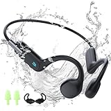 HIFI WALKER Auriculares Conduccion Osea, MP3 Acuaticos para Natacion IPX8, Cascos Bluetooth 5.3, Memoria 32G integrada, Auriculares Deportivos Impermeables para natación para Ejercicios al Aire