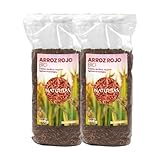 Pack 2x Arroz Rojo de Agricultura ecológica 500 g | Vegan | Alto contenido en fibra | Arroz integral