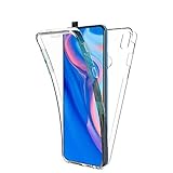 COPHONE - Funda para Huawei P Smart Z 100%Transparente 360 Grados Protección Completa Delantera Suave de silicona+ Trasera rígida. Funda táctil 360 Grados antigolpes para Huawei P Smart Z