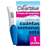 Clearblue - Prueba de embarazo con indicador para saber de cuántas semanas se está - 1 test digital