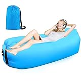 FainFun Sofá Inflable con Bolsa, 200 * 70cm, Hamaca Hinchable Aire, para Playa Viajes, Camping, Excursiones, Festivales de Música