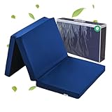 Solty - Colchon Cuna 120 x 60cm - Colchoneta Plegable Suelo para Múltiples usos - Colchón Cuna para Viaje de Espuma - Colchon Plegable en 3 Partes con Bolsa de Transporte Transparente Incluida