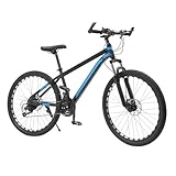 Fliuyr Bicicleta para hombre y mujer,Bicicleta de montaña Pedelec de 26 pulgadas,Frenos de disco delantero y trasero Bicicleta de montaña de 21 velocidades,Bicicleta plegada para montaña,Altura