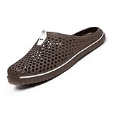 SAGUARO Zuecos de Verano para Mujer Hombre Respirable Zapatillas de Playa Marrón 41