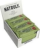 NATRULY Barritas Energéticas BIO Manzana Sin Azúcar Añadido, 100% Natural y Orgánicas, Sin Gluten, Vegana -Pack 12x40g